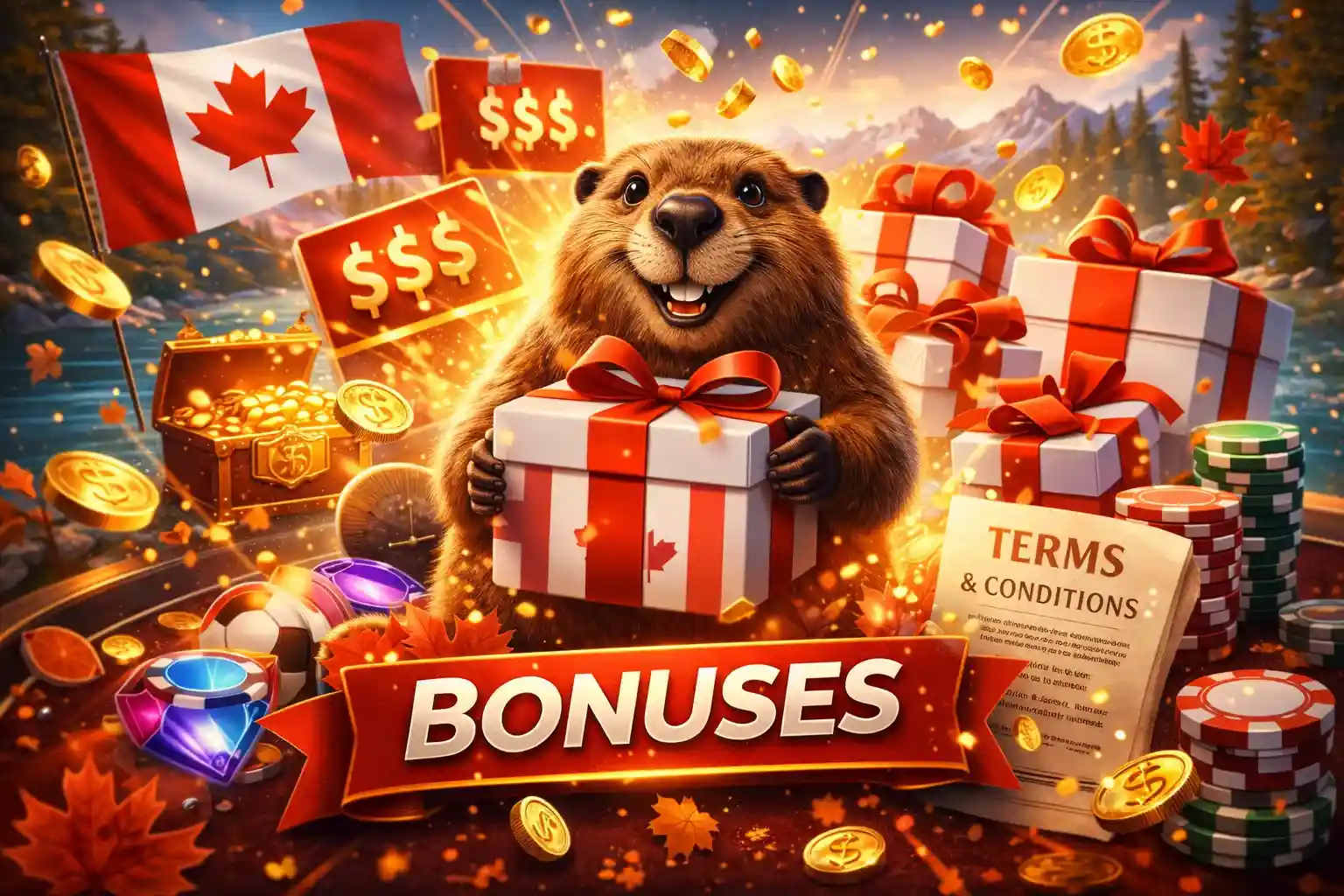 Canadian casino bonuses with beaver theme