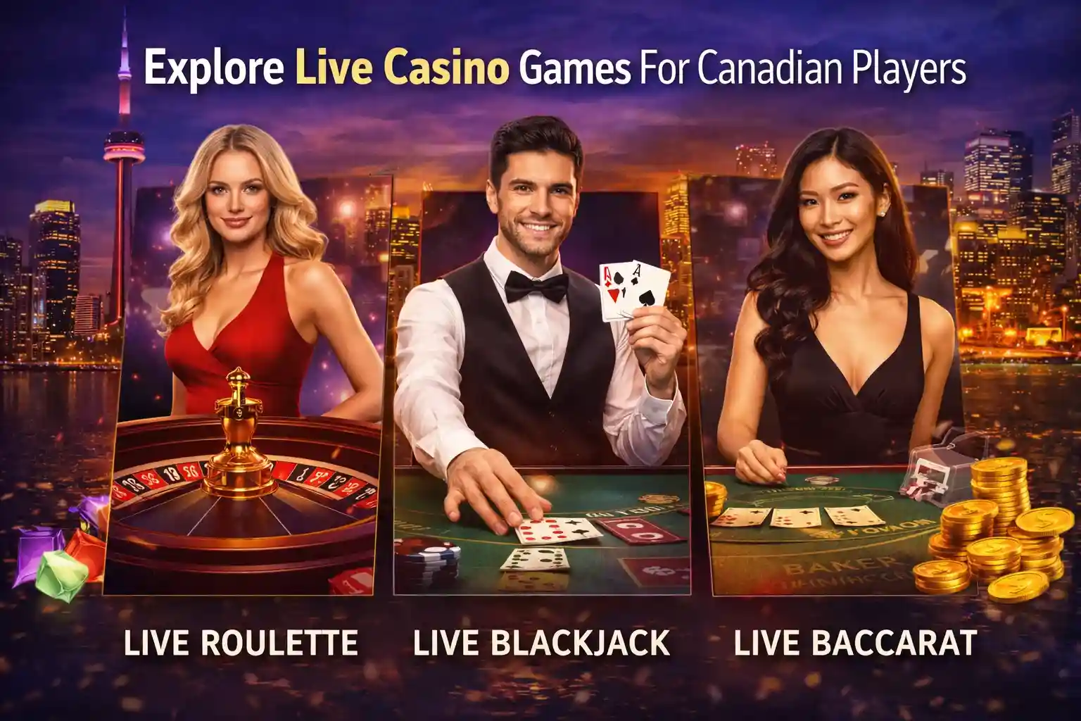 Live casino games available in Canada